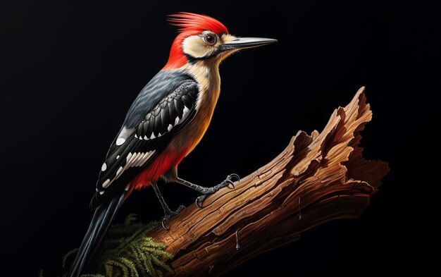 Photo woodpecker bird on natural environment