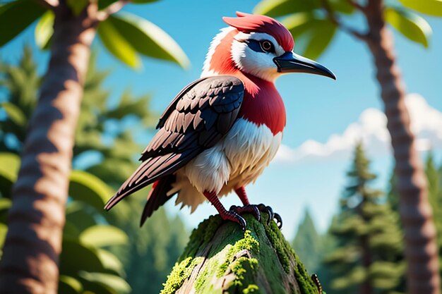 Woodpecker wild protection animal HD photography photo wallpaper background illustration