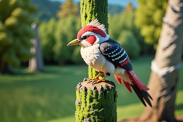 Woodpecker wild protection animal HD photography photo wallpaper background illustration