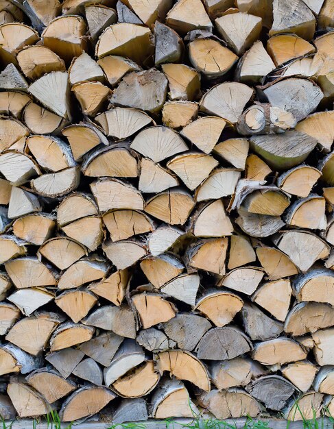 Photo woodpile background