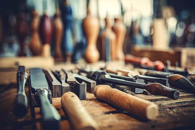 Foto strumenti manuali per la lavorazione del legno