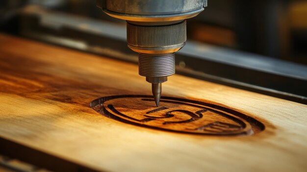 Woodworking process workshop craftsmanship modern tools closeup artistry in action | Premium AI-generated image