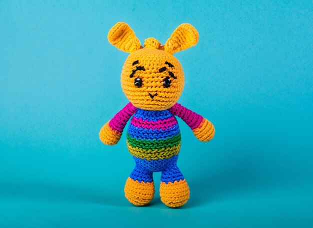 wool amigurumi in the garden rabbit red heart