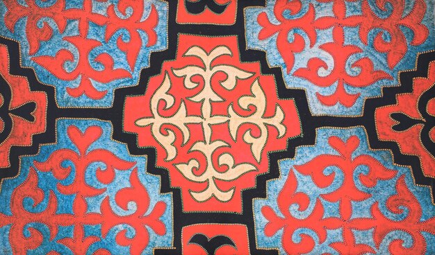 wool carpet with Kazakh pattern