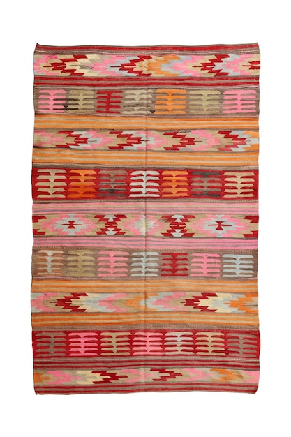 ウール織りの古いアンティークトルコ絨毯