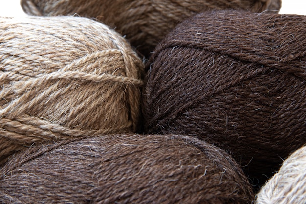 wool yarns for knitting.
