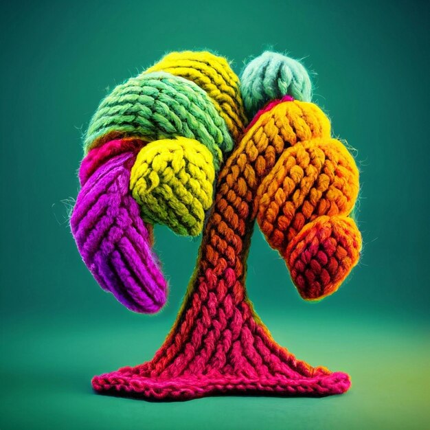 Photo woolen banana tree