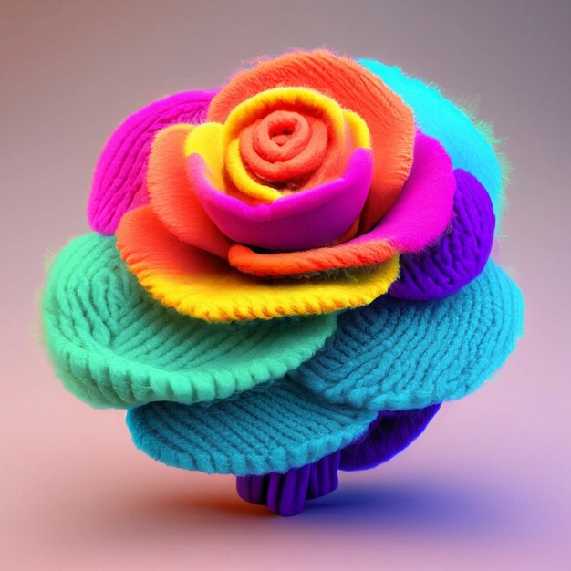 Woolen flower