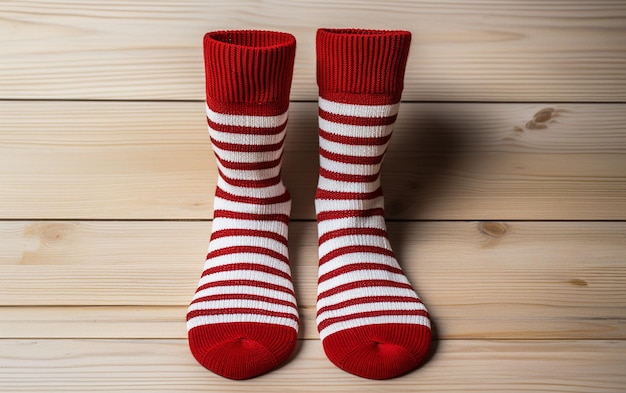 Woolen Socks on a White Background