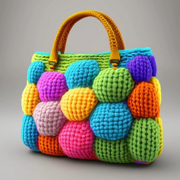 Woolen woman handbag