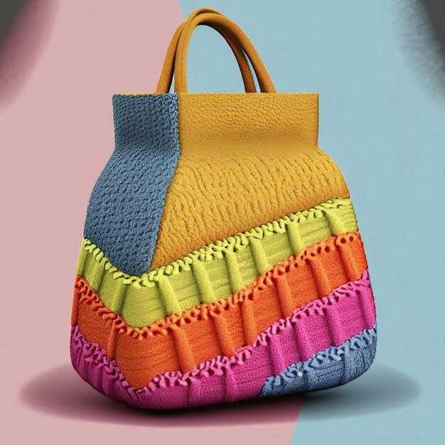 Photo woolen woman handbag