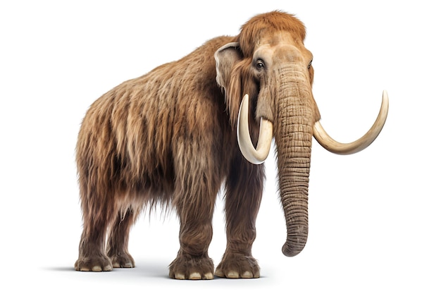 Photo woolly mammoth real photo hd picture white background