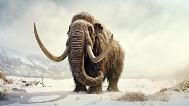 Premium AI Image | woolly mammoth