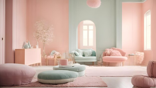 woonkamer pasteltint