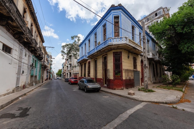 Woonstraatmening van de oude hoofdstad van Havana, Cuba