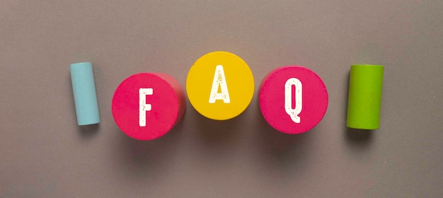 Foto woorden met faq business concept idee