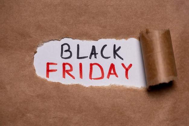 ブラックフライデー (Black Friday) って書いてある紙の後ろに書いてある