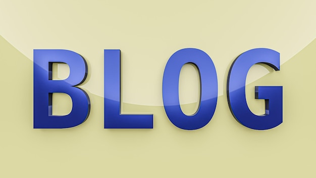 Word blog Bloggen concept Illustratie voor webblogger