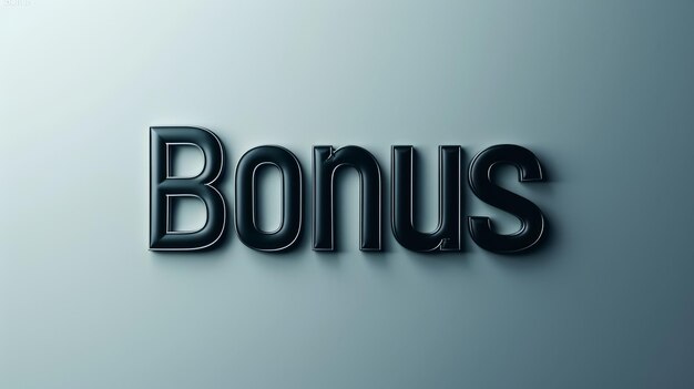 Photo the word bonus created in futuristic typography