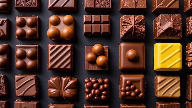 the word chocolate is on the black background