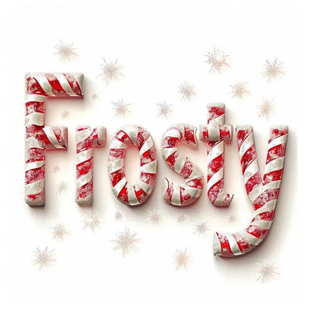 Photo the word christmas spelled with candy canes on a white background