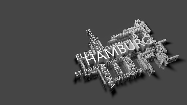 Word cloud met Hamburgse termen