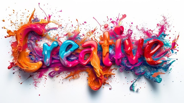 The word Creative created in Apple Typography