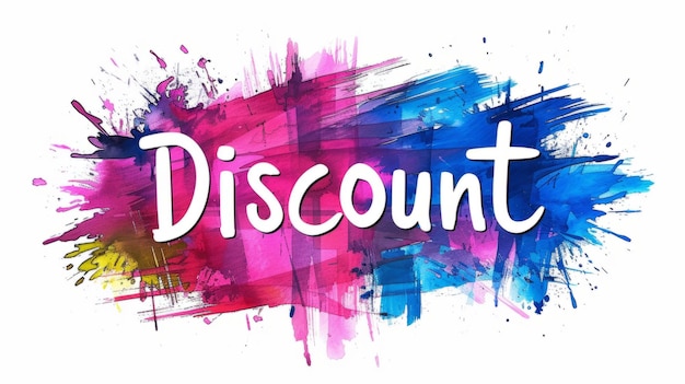 The word Discount created in Minimalist Drawing