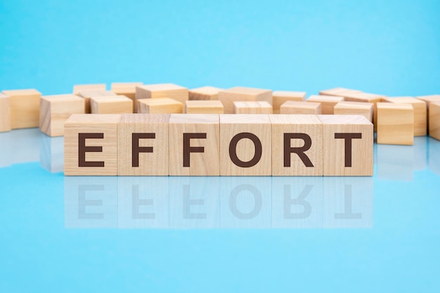 Word EFFORT made with wood building blocks business concept