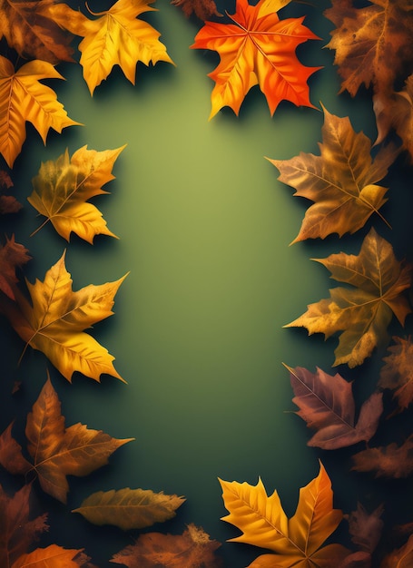 The word fall on a green background