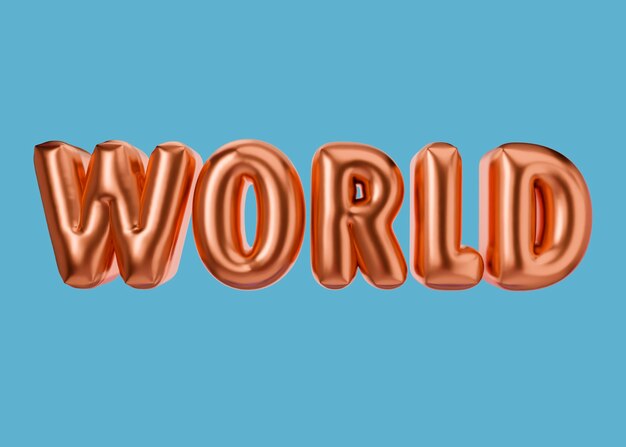 word in the form of a balloon