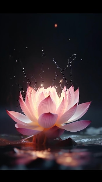 The word lotus is on the picture