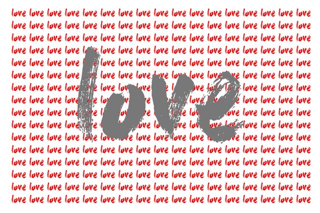 Photo the word love written as concept of love and valentines day background