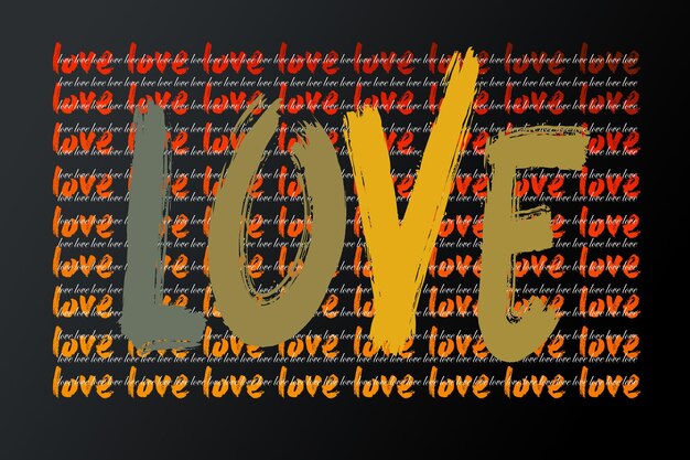 Photo the word love written as concept of love and valentines day background