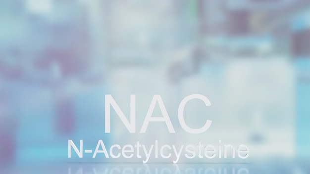 Photo the word  nac or n-acetylcysteine for medical or sci concept 3d rendering