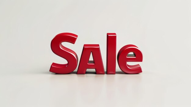 The word Sale created in 3D Typography