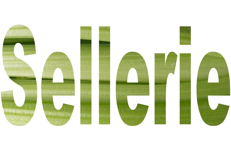 Foto word selderij met transparantie van selderij
