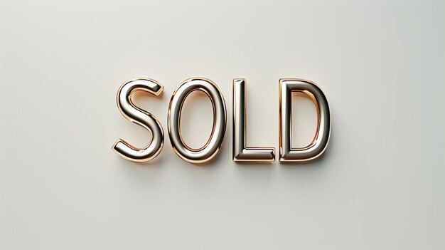 The word Sold created in 3D Calligraphy