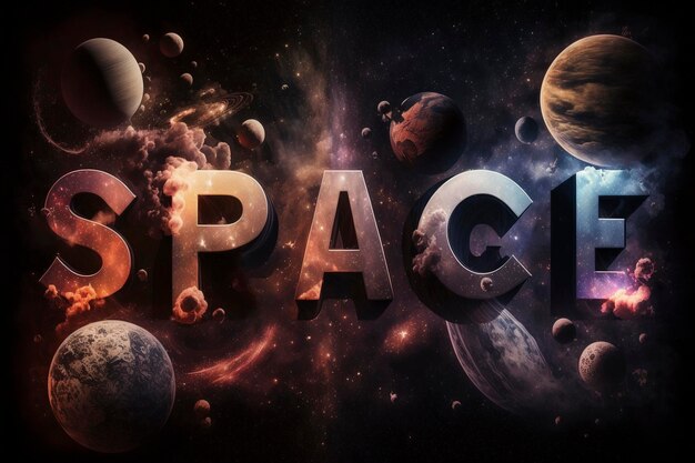 The word STARS in the cinematographic style of a science fiction movie