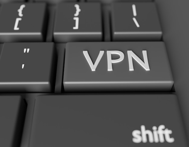 컴퓨터 키보드에 쓰여진 Word VPN