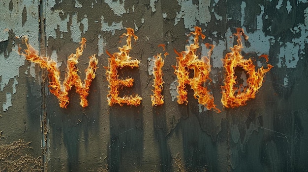 the word web spelled in flames on a wall