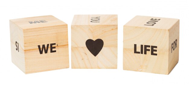 Word Written In Wooden Cube