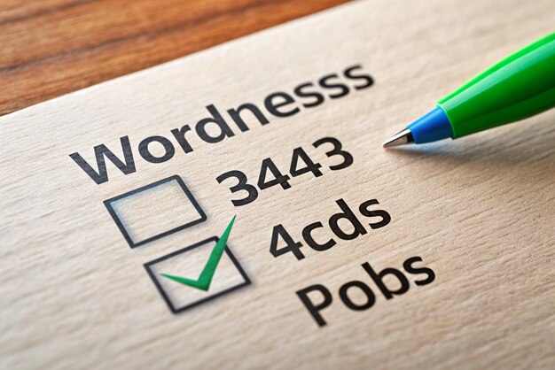 Words check mark correct business concept | Premium AI-generated image