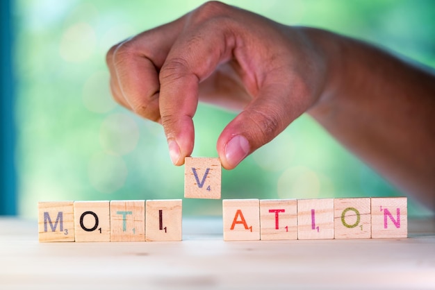 Words concept RESPECT word cube on reflection floor bokeh blur background English language learning