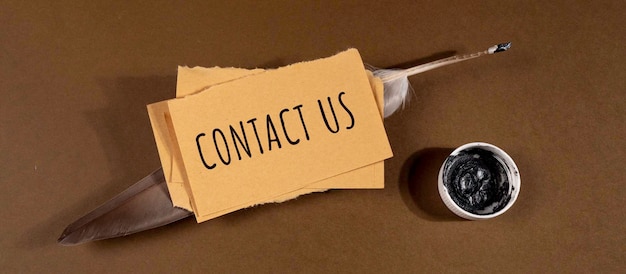 Words with Contact Us Business Concept Idea