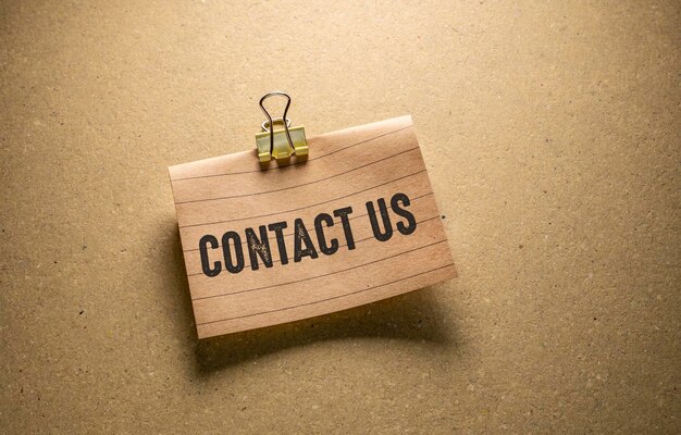 Words with contact us Business Concept idea