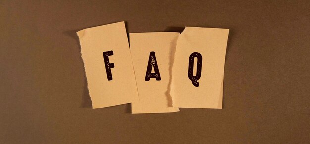 Foto parole con faq business concept idea