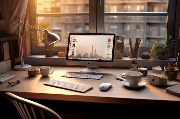 Work from home and workspace concept