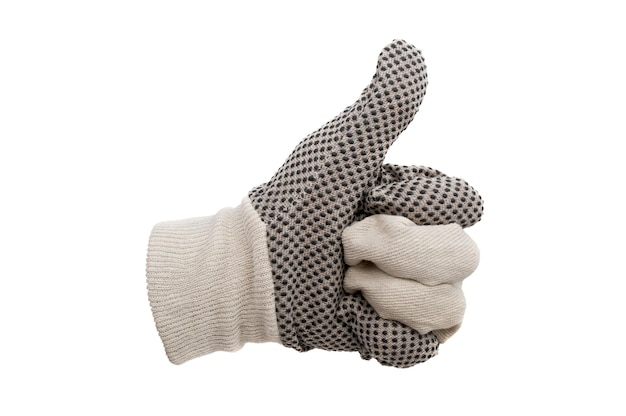 Work gloves on a white background simple gloves rubber gloves for work