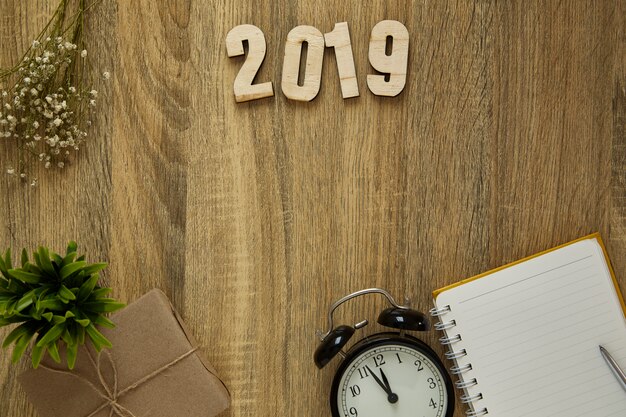 Work goal  New Year 2019 Background